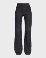 Image 1 of 3: Loro Piana Lewel 22 Cashmere Denim Bootcut-Leg Pants