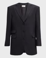 Image 1 of 6: THE ROW Ule Single-Breasted Blazer Jacket
