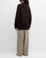 Image 3 of 6: THE ROW Evesham Wool Button-Front Cardigan