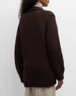 Image 4 of 6: THE ROW Evesham Wool Button-Front Cardigan