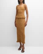 Image 7 of 7: By Malene Birger Elnaz Shirred Tank Top