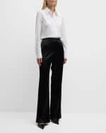 Image 2 of 6: Lafayette 148 New York Gates Mid-Rise Flare Pants