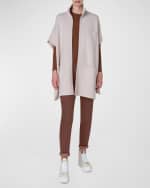 Image 4 of 5: Akris Zip-Front Cashmere Cape
