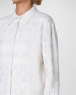 Image 5 of 5: Akris Cashmere and Wool Braided Knit Long Cardigan