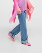 Image 2 of 6: Christian Louboutin Mamadrague Napa Bow Red Sole Ballerina Flats