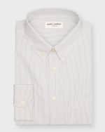 Image 1 of 2: Saint Laurent Men's Striped Poplin Dress Shirt
