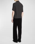 Image 3 of 6: Saint Laurent Men's YSL Tonal Striped Dress Shirt