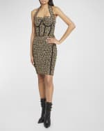 Image 5 of 7: Balmain Metallic Striped Eyelash Tweed Skirt