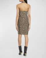 Image 3 of 7: Balmain Metallic Striped Eyelash Tweed Skirt