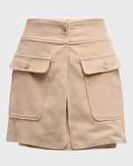 Image 1 of 5: Le Superbe Xtra Mini Corduroy Utility Skirt