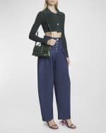 Image 2 of 6: Jacquemus Le Grand Bambino Leather Crossbody Flap Bag