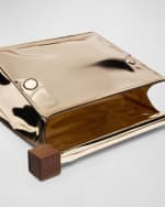 Image 3 of 4: Jacquemus La Pochette Rond Metallic Clutch Bag