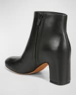 Image 4 of 5: Vince Terri Leather Block-Heel Booties