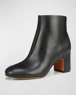 Image 3 of 5: Vince Terri Leather Block-Heel Booties