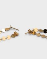 Image 3 of 4: LANA 14K Yellow Gold Laser Disc Linear Earrings