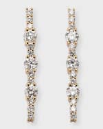 Image 1 of 5: LANA 14K Yellow Gold Flawless Linear Earrings with Diamonds, 22mm