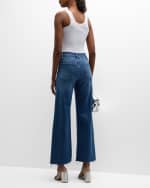 Image 3 of 6: FRAME Le Slim Palazzo Raw After Cropped Jeans