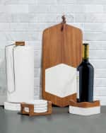 Image 2 of 2: Nambe Chevron Coaster Set with Holder