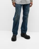 Image 2 of 6: Bottega Veneta Men's Fireman Intreccio Rubber Ankle Boots