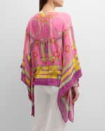 Image 4 of 6: Rani Arabella Stir Up Print Cashmere & Silk Scarf