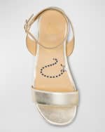 Image 4 of 5: Christian Louboutin Girl's Melodie Metallic Sandals, Toddlers/Kids