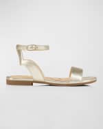 Image 1 of 5: Christian Louboutin Girl's Melodie Metallic Sandals, Toddlers/Kids