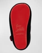 Image 5 of 5: Christian Louboutin Girl's Love Chick Ballerina Shoes, Baby