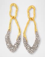 Image 1 of 2: Alexis Bittar Solanales Crystal Double Link Earrings