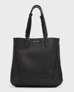Image 1 of 6: Alexander McQueen Men's The Edge Medium Leather Tote Bag
