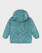 Image 2 of 4: Andy & Evan Boy's Monsters-Print Reversible Puffer Jacket, Size 2T-8