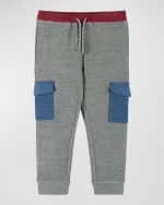 Image 3 of 4: Andy & Evan Boy's Double-Peached Colorblock Hoodie and Pants Set, Size 2T-8