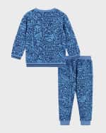 Image 2 of 4: Andy & Evan Boy's Monster Crewneck Sweat Set, Size 2T-8