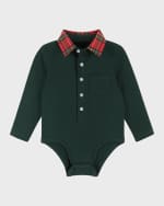 Image 4 of 4: Andy & Evan Boy's Hunter Holiday Polo Bodysuit & Pants Set, Size Newborn-24M