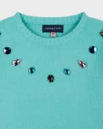 Image 5 of 5: Andy & Evan Girl's Rhinestone Sweater W/Leggings Set, Size 2T-6X