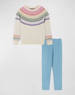 Image 2 of 4: Andy & Evan Girl's Winter Sweater and Pants Set, Size 2T-6X