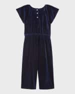 Image 2 of 2: Andy & Evan Girl's Glitter Jumpsuit, Size 2T-6X
