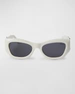 Image 2 of 2: Palm Angels Canby Acetate & Metal Cat-Eye Sunglasses