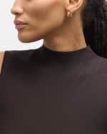 Image 5 of 5: LANA 14k Gold Hollow Huggie Earrings