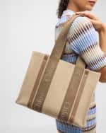 Image 2 of 6: Chloe Woody Medium Tote Bag in Linen