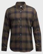 Image 1 of 6: FRAME Men's Plaid Flannel Button-Down Shirt