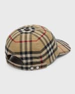 Image 2 of 2: Burberry Men's Vintage Check Cotton Baseball Cap