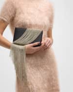 Image 2 of 6: Retrofete Adley Fringe Crystal Clutch Bag