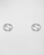 Image 1 of 2: Gucci Diamond Interlocking G Stud Earrings