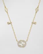 Image 3 of 3: Gucci Diamond Interlocking G Charm Necklace