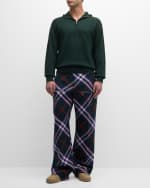 Image 2 of 6: Burberry Men's Wool Quarter-Zip Hoodie