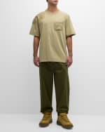 Image 5 of 6: Burberry Men's T-Shirt with Tonal Check Patches