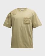 Image 1 of 6: Burberry Men's T-Shirt with Tonal Check Patches