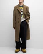Image 5 of 6: Burberry Men's Solid Wool Overcoat