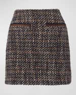Image 2 of 5: Veronica Beard Perry Tweed Mini Skirt