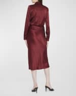 Image 3 of 6: Veronica Beard Sorelle Silk Midi Skirt